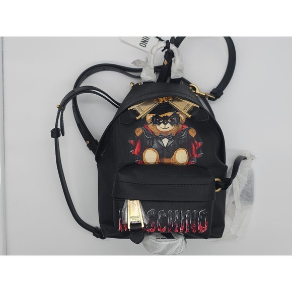 Moschino Couture Batman Teddy Bear Black Mini Backpack New main image 6